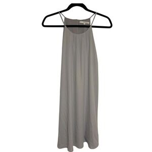 Monk & Lou Halter Dress‎ Women M Gray Minimalist Sleeveless Flowy Chic Party